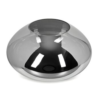 Lampenschirm aus Glas Mertola Ersatzglas 30 cm Rauchfarben