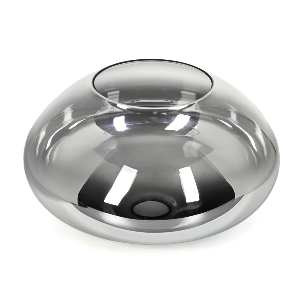 Lampenschirm aus Glas Mertola Ersatzglas 30 cm Klar, Rauchfarben main product photo