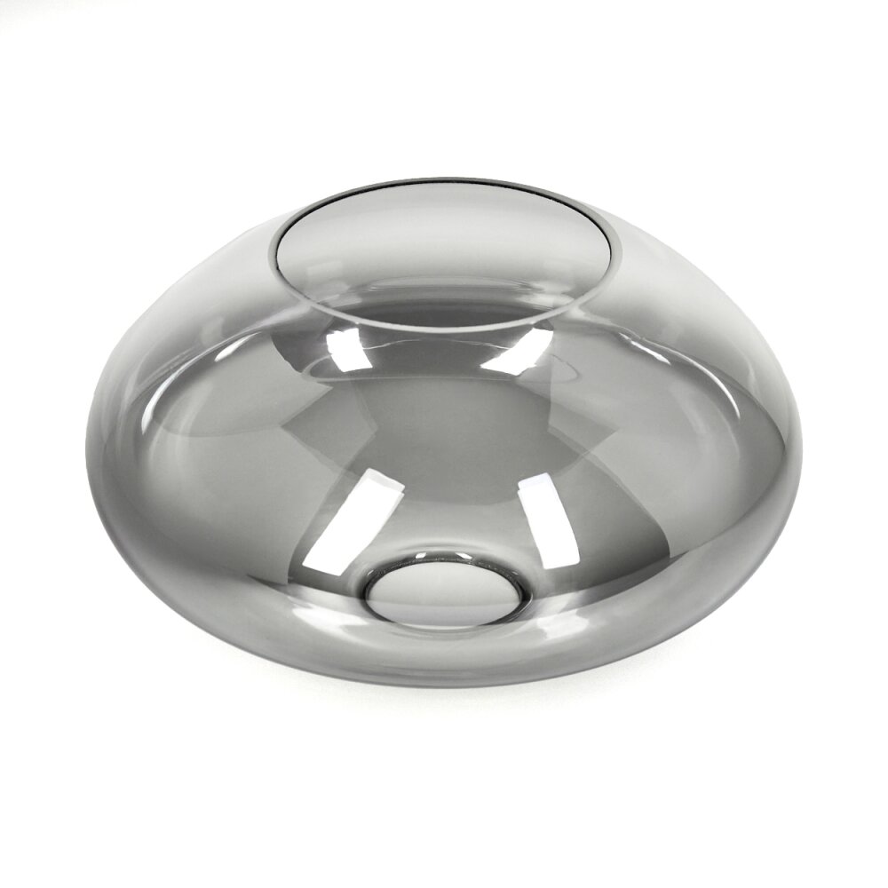 Glas-Lampenschirm Mertola Ersatzglas 20 cm Klar, Rauchfarben main product photo