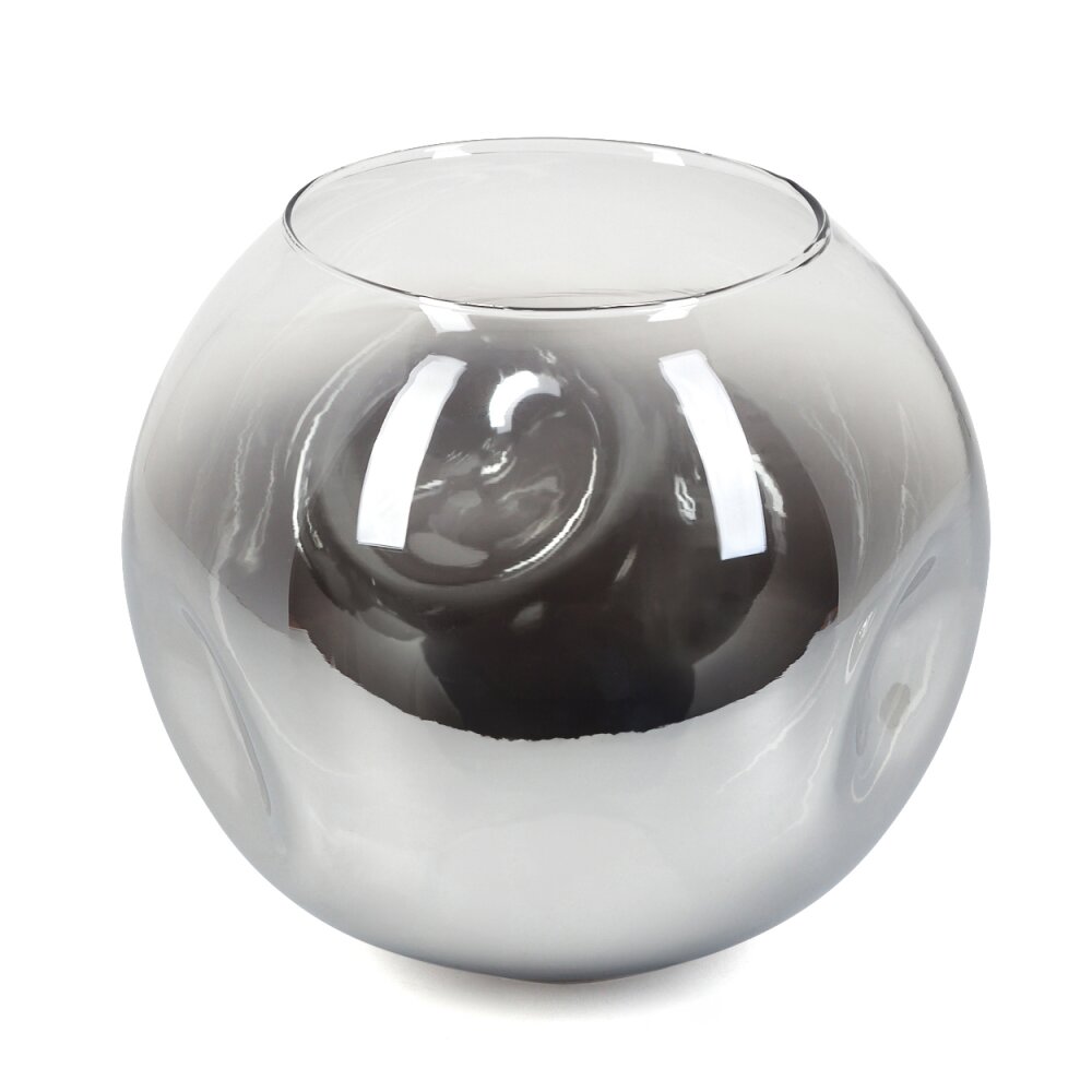 Glas-Lampenschirm Ripoll Ersatzglas 15 cm Chrom, Klar, Rauchfarben main product photo