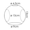 Glas-Lampenschirm Ripoll Ersatzglas 15 cm Blau