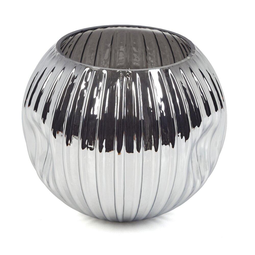 Glas-Lampenschirm Ripoll Ersatzglas 15 cm Chrom, Rauchfarben main product photo