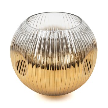 Lampenschirm aus Glas Ripoll Ersatzglas 25 cm Gold, Klar