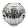 Glaslampenschirm Ripoll Ersatzglas 20 cm Chrom, Klar, Rauchfarben