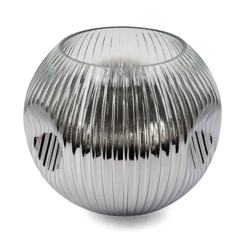 Lampenschirm aus Glas Ripoll Ersatzglas 25 cm Chrom, Klar, Rauchfarben main product photo