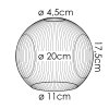 Glaslampenschirm Ripoll Ersatzglas 20 cm Gold