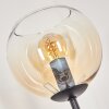 Koyoto Stehleuchte Glas 15 cm Schwarz, 3-flammig