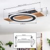 Besperia Deckenleuchte LED Holzoptik, Schwarz, 1-flammig
