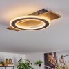 Besperia Deckenleuchte LED Holzoptik, Schwarz, 1-flammig