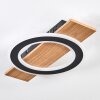 Besperia Deckenleuchte LED Holzoptik, Schwarz, 1-flammig