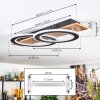 Besperia Deckenleuchte LED Holzoptik, Schwarz, 1-flammig