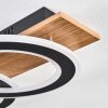 Besperia Deckenleuchte LED Holzoptik, Schwarz, 1-flammig