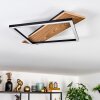 Cabanas Deckenleuchte LED Holzoptik, Schwarz, 1-flammig