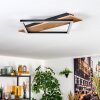 Cabanas Deckenleuchte LED Holzoptik, Schwarz, 1-flammig