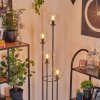 Gastor Stehleuchte Glas 20 cm Holz dunkel, Schwarz, 4-flammig
