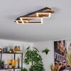 Cabanas Deckenleuchte LED Holzoptik, Schwarz, 1-flammig