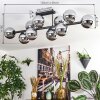 Gastor Deckenleuchte Glas 15 cm Chrom, Rauchfarben, 10-flammig
