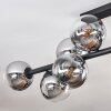 Gastor Deckenleuchte Glas 15 cm Chrom, Klar, Rauchfarben, 10-flammig