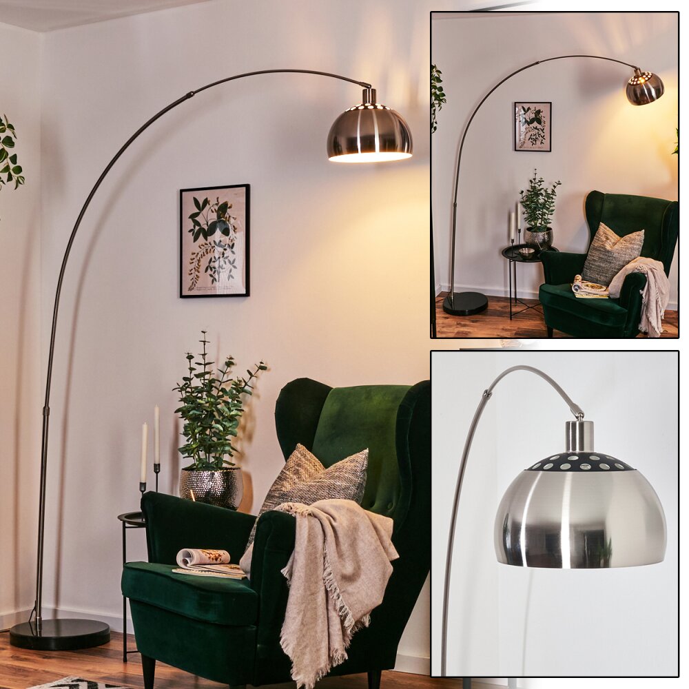 Baloca Stehleuchte 27 cm Nickel-Matt, Schwarz, 1-flammig main product photo