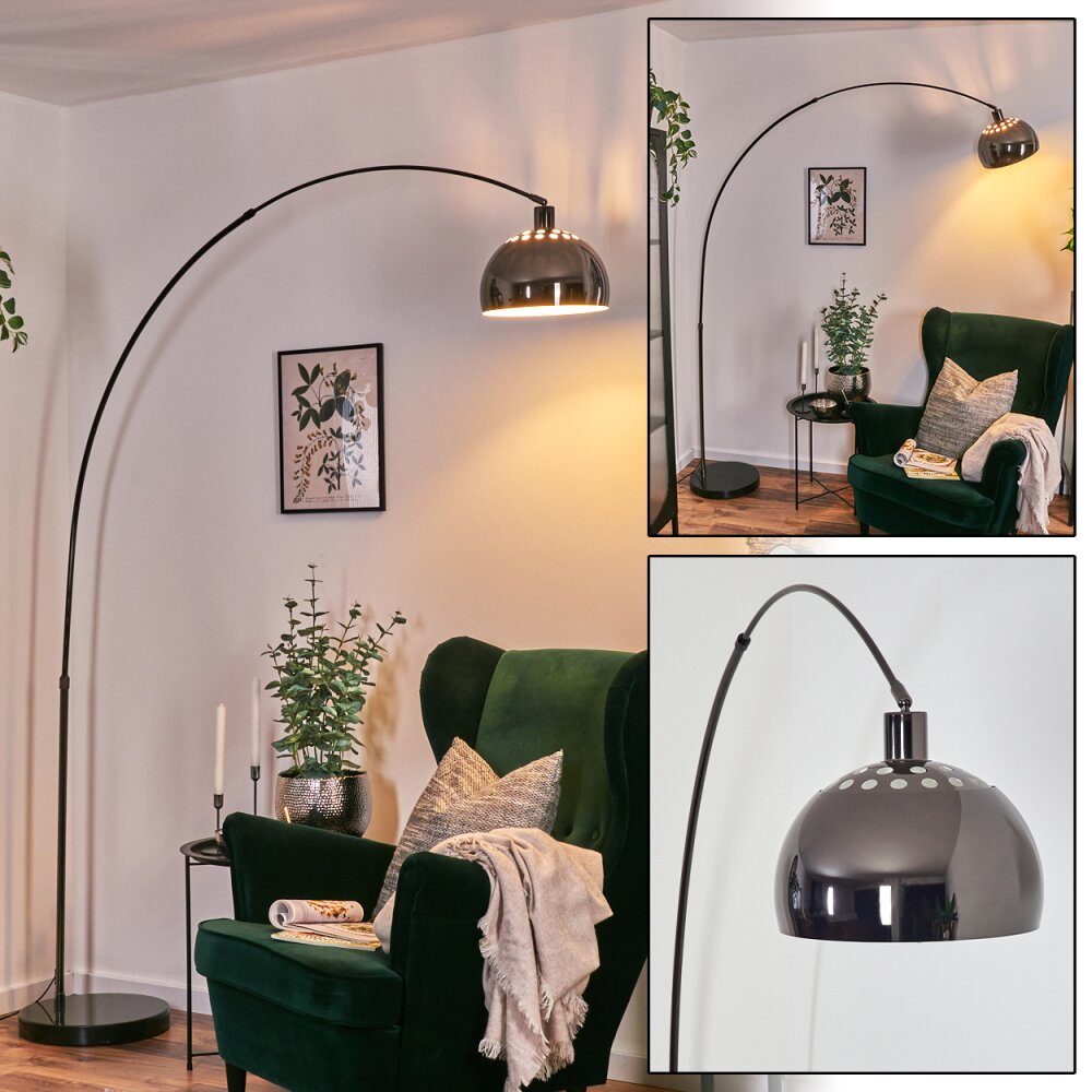 Baloca Stehleuchte 27 cm Chrom, Schwarz, 1-flammig main product photo