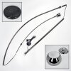 Baloca Stehleuchte 27 cm Chrom, Schwarz, 1-flammig