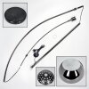 Baloca Stehleuchte 27 cm Chrom, Schwarz, 1-flammig
