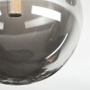 Chehalis Wandleuchte Glas 15 cm Rauchfarben, 3-flammig
