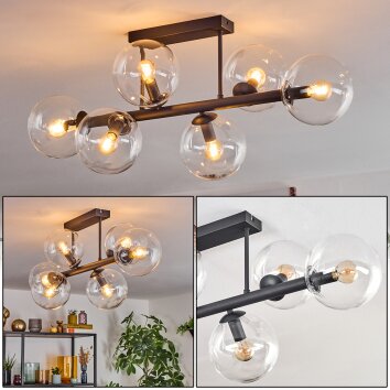 Gastor Deckenleuchte Glas 15 cm Klar, 6-flammig