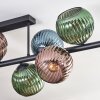Gastor Deckenleuchte Glas 15 cm Blau, Grün, Kupferfarben, 10-flammig