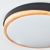 Hiral Deckenleuchte LED Naturfarben, Schwarz, 1-flammig
