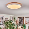 Hiral Deckenleuchte LED Naturfarben, Weiß, 1-flammig, Fernbedienung