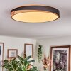Hiral Deckenleuchte LED Naturfarben, Schwarz, 1-flammig, Fernbedienung