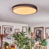 Hiral Deckenleuchte LED Naturfarben, Schwarz, 1-flammig, Fernbedienung