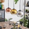 Koyoto Hängeleuchte Glas 20 cm Chrom, Gold, Klar, Kupferfarben, Rauchfarben, 3-flammig