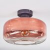 Boza Deckenleuchte Glas 28 cm Klar, Kupferfarben, 1-flammig