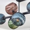 Koyoto Deckenleuchte Glas 15 cm Blau, Grün, Kupferfarben, 8-flammig