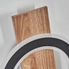 Besperia Wandleuchte LED Holzoptik, Schwarz, 1-flammig