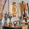 Besperia Wandleuchte LED Holzoptik, Schwarz, 1-flammig
