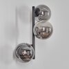 Chehalis Wandleuchte Glas 12 cm Rauchfarben, 3-flammig