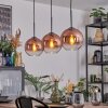 Koyoto Hängeleuchte Glas 20 cm Klar, Kupferfarben, 3-flammig