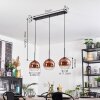 Koyoto Hängeleuchte Glas 20 cm Klar, Kupferfarben, 3-flammig