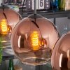 Koyoto Hängeleuchte Glas 20 cm Klar, Kupferfarben, 3-flammig