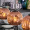 Ripoll Hängeleuchte Glas 15 cm Kupferfarben, 3-flammig