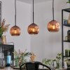 Ripoll Hängeleuchte Glas 15 cm Kupferfarben, 3-flammig