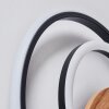 Rapoila Wandleuchte LED Holzoptik, Schwarz, 1-flammig