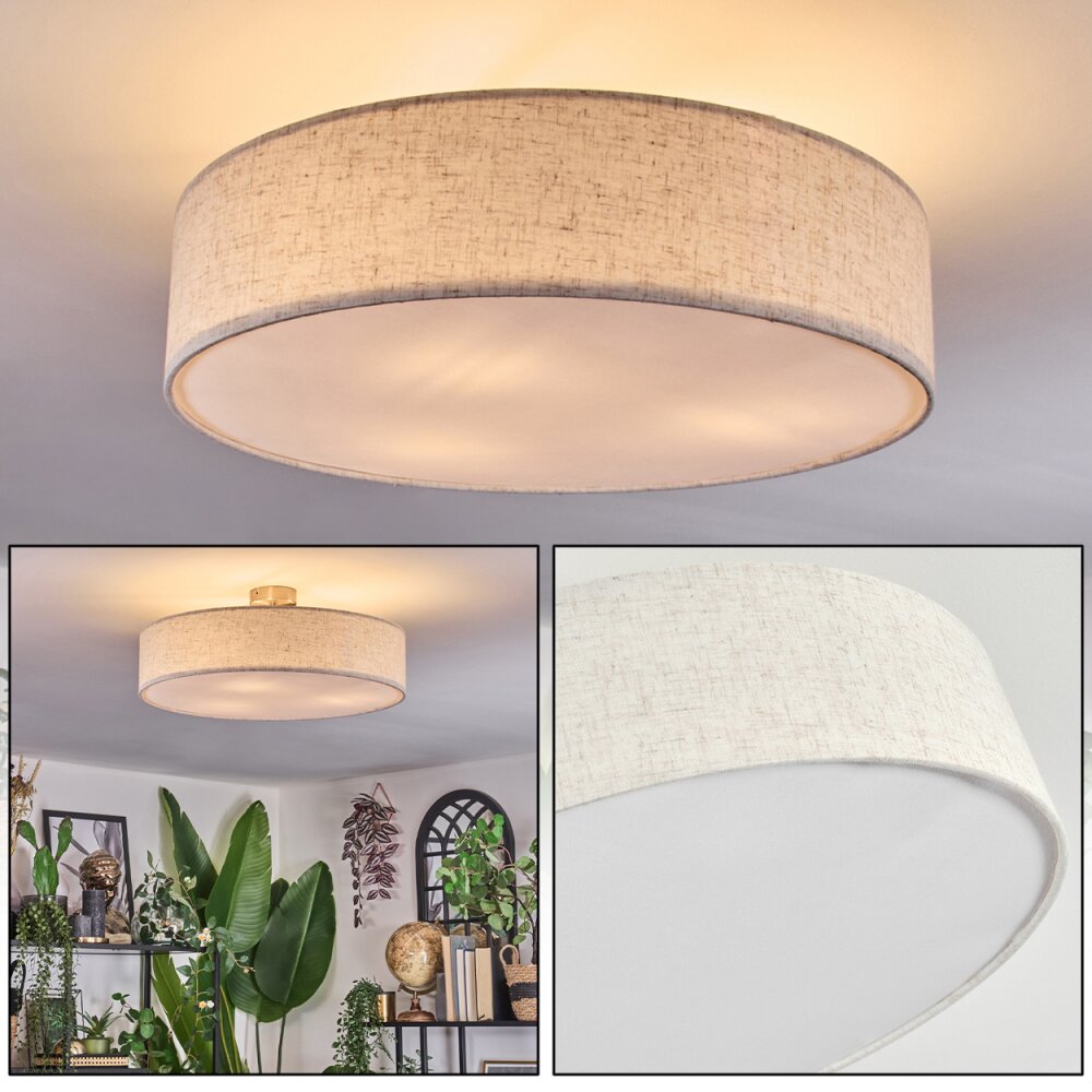 Foggia Deckenleuchte 50 cm Nickel-Matt, 3-flammig main product photo