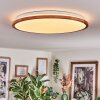 Nogueira Deckenleuchte LED Naturfarben, Weiß, 1-flammig, Fernbedienung