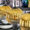 Koyoto Hängeleuchte Glas 15 cm Gold, Klar, 3-flammig