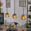 Koyoto Hängeleuchte Glas 15 cm Gold, Klar, 3-flammig