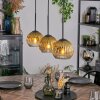 Koyoto Hängeleuchte Glas 15 cm Gold, Klar, 3-flammig